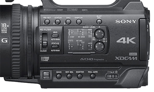 Sony XDCAM PXW Z150 Controles